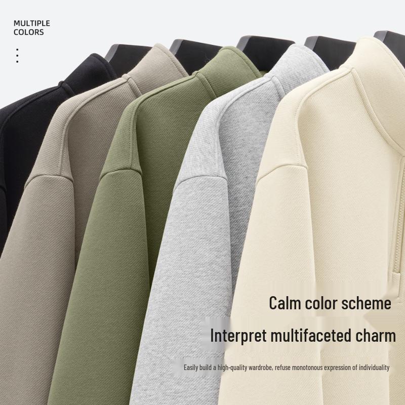 JEEP SPIRIT Men's 2025 Half-Zip Casual Sweatshirt