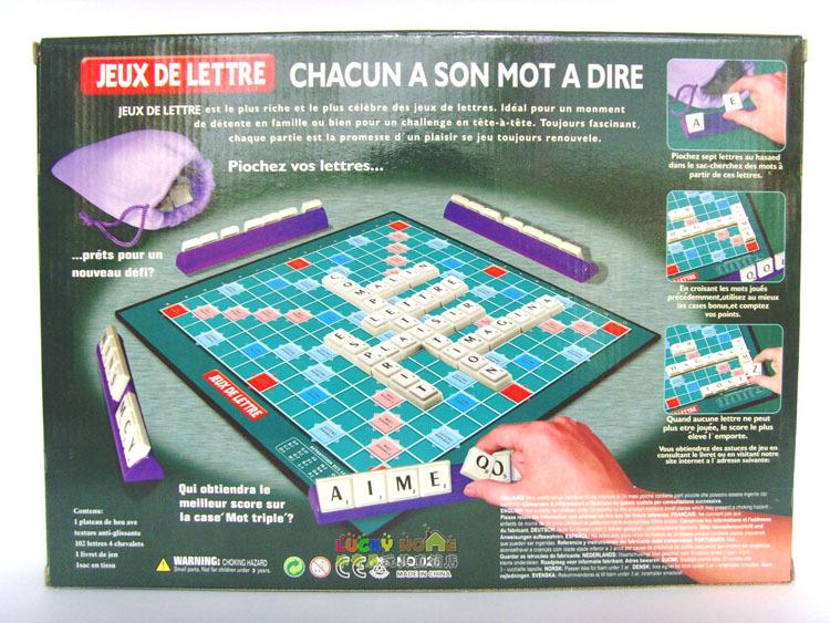 SCRABBLE Gioco di Ortografia Alfabetica Multilingue: Gioco da Tavolo di Apprendimento Inglese, Francese, Spagnolo