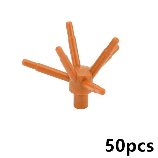 MOC Plants Accessories Bricks 3471 2435 6064 3778 City House Trees Pine Prickly Bush Green Grass Military Building Toys