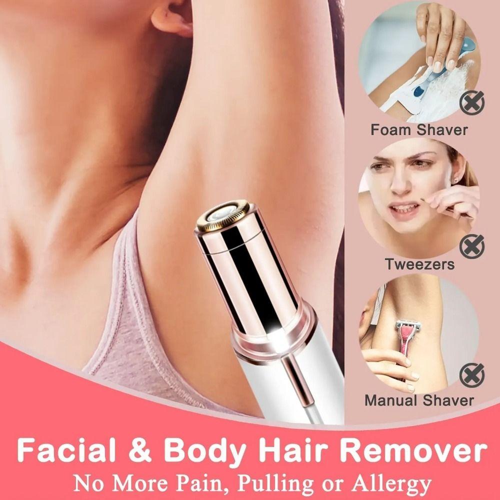 Portable Electric Hair Remover Lipstick Shaped Eyebrow Trimmers Women Epilator  Upper Lip