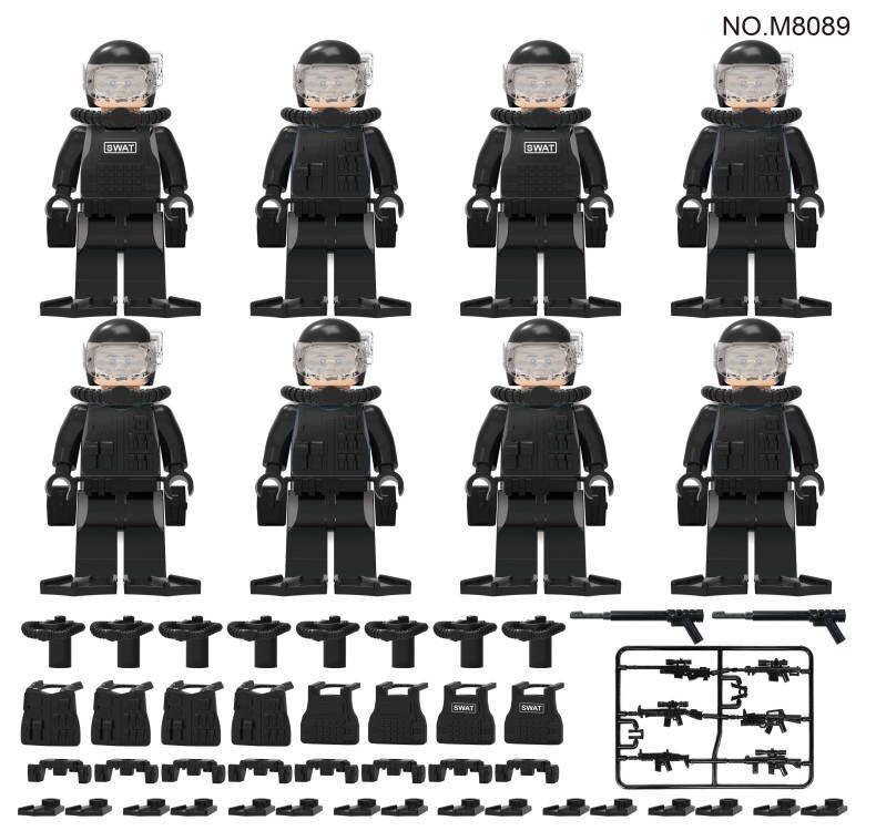 

M8089 Водолазный строительный блок Миниатюрная спасательная команда на море Мозаичная игрушка в виде мелких частиц