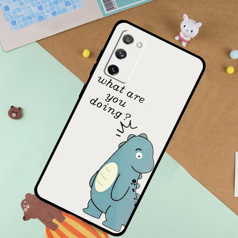 Couple Matching Cute Dinosaur Case For Samsung Galaxy S23 S22 Ultra S21 S20 FE S8 S9 S10 Note 10 Plus Note 20 Ultra Cover