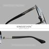 Kingseven Light Luxury Fashion Frameless Gradient Polarized Sunglasses, Alloy Frame Leisure Vacation Travel UV400 Sunglasses