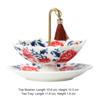 Umbrella Tea Infuser with Matching Base Ceramic Tea Strainer Chinese Blue & White Traditional Oriental Kung Fu for Brewing