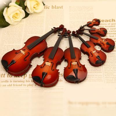 Figurita de Violín en Miniatura Realista de Madera Mini Adorno de Violín Modelo de Instrumento Musical Accesorio para Casa de Muñecas para Decoración del Hogar Regalo para Amantes del Violín
