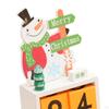 Christmas Wooden Calendar Gift Reusable Decoration Tabletop Ornament for