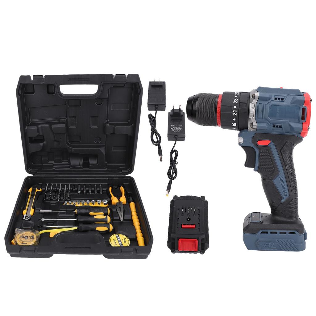 Cordless Drill Kit 1500rpm Multifunctional 25 Torsions Hand Drill Kit for House Maintenance Handyman Cordless Drill Tool Kit
