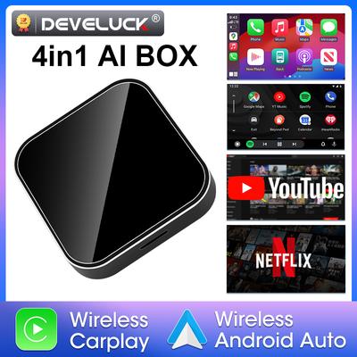 Ai Box Wireless CarPlay Android Auto Adapter Dongle For Youtbe Netflix WiFi BT Auto Connect Plug&Play For Wired AA CP Cars