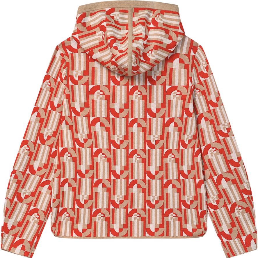 Fila 2023 Winter New Fashion Casual Comfortable Full Print Warm Sweater Women Sweater Crimson-Red F11W344403F-RD