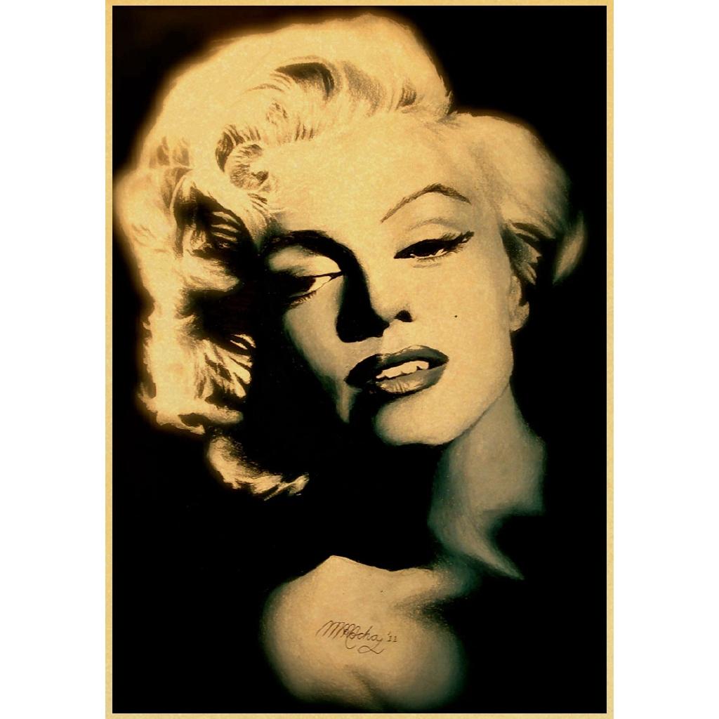Famous actress  Vintage Posters For Home/Bar/Living Decor kraft Paper high quality poster wall sticker
