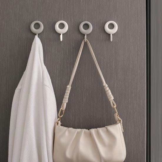 4 STuks Haken Zelfklevend Geen Boor Haken Sterke Kleefkracht Ophang Organizer voor Badkamer Keuken Handdoek Jas