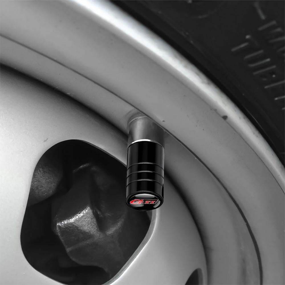 Car Wheel Tire Valve Caps Tyre Stem Cover Bolt-In Accessories For Volkswagen VW R Polo Passat Rline Golf 4 5 6 Tiguan Jetta GTI