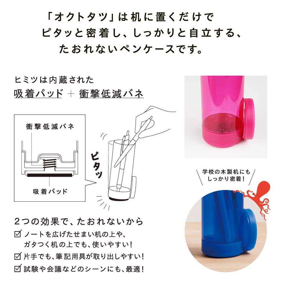 King Jim Octotatsu Pencil Pen 2564 Blue Case, Non-Tip Holder, Blue,