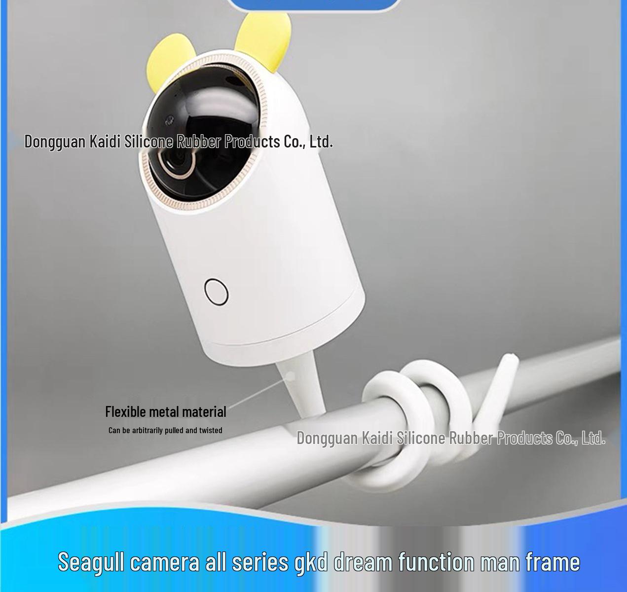 Flexible Silicone Phone and Camera Holder for Stroller Gray