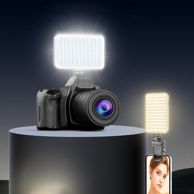 2500-9000K Lumière d'appoint pour la photographie sur téléphone en direct, Mini lumière de poche portable, Éclairage pour le maquillage, Panneau lumineux rechargeable