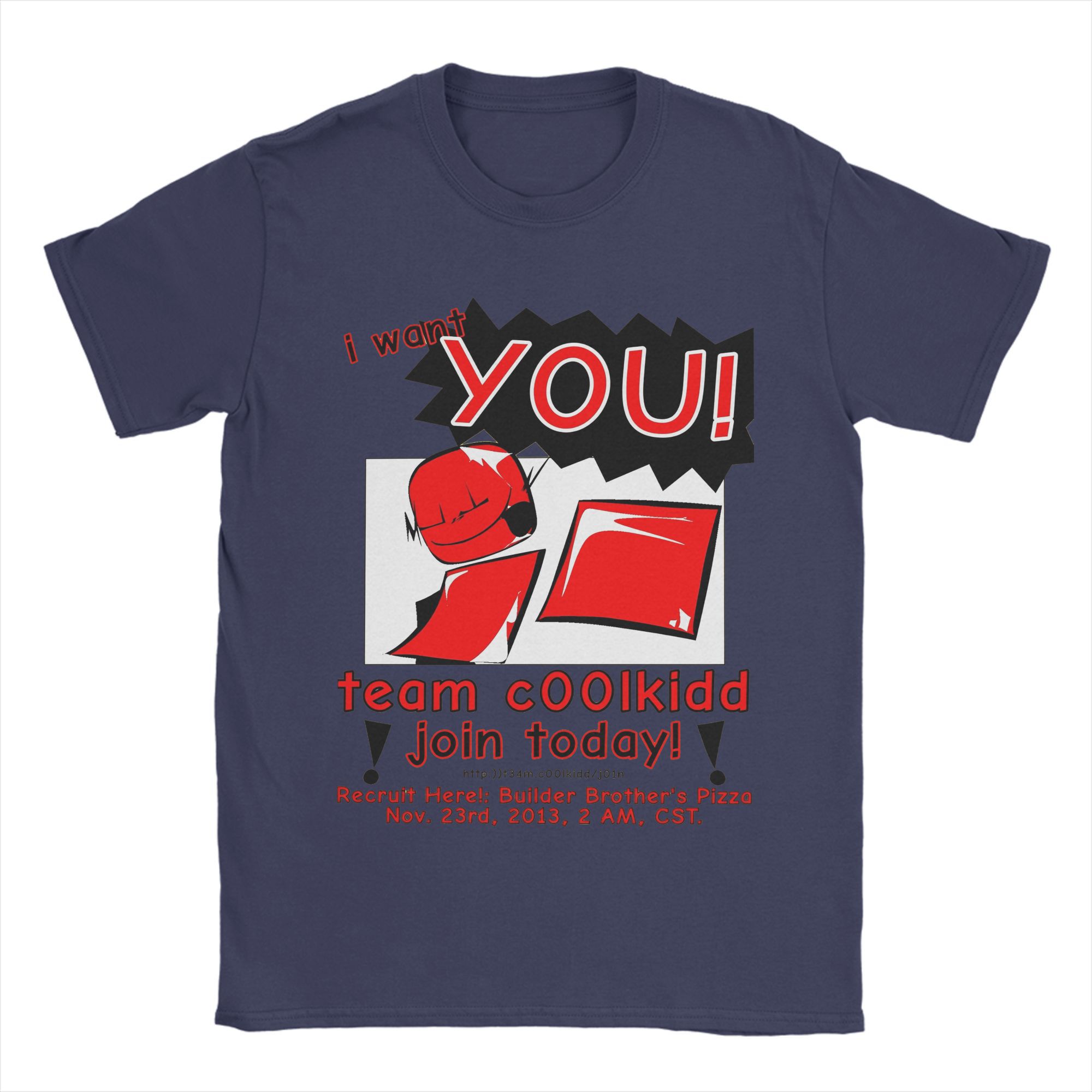 

I Want You For Team c00lkidd T-Shirts Men Vintage Pure Cotton Tee Shirt Crew Neck Short Sleeve T Shirt Big Size Clothing 3XL