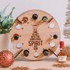 Weihnachts-Adventskalender Weinständer für 2024 Countdown-Kalender Weinregal Weihnachten Holz-Weinflaschenständer Dekoration für Zuhause