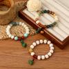 New Chinese Lotus Bead White Jade Bodhi Root  Guochao Lotus Pendant Buddha Bead  Women's Retro Jewelry