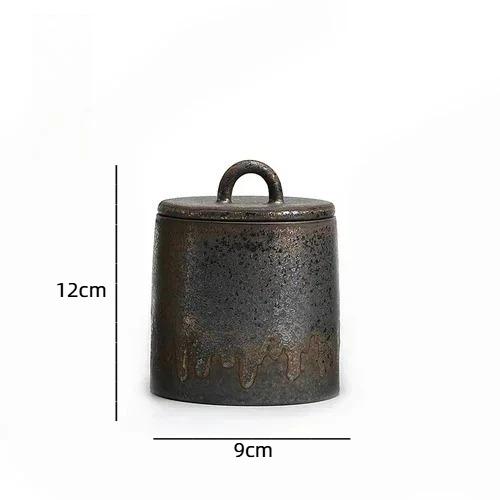 Stoneware Tins Porcelain Sealed Jar Household Large and Small Size Japanese Style Tea Container Tea Box Jar Storage