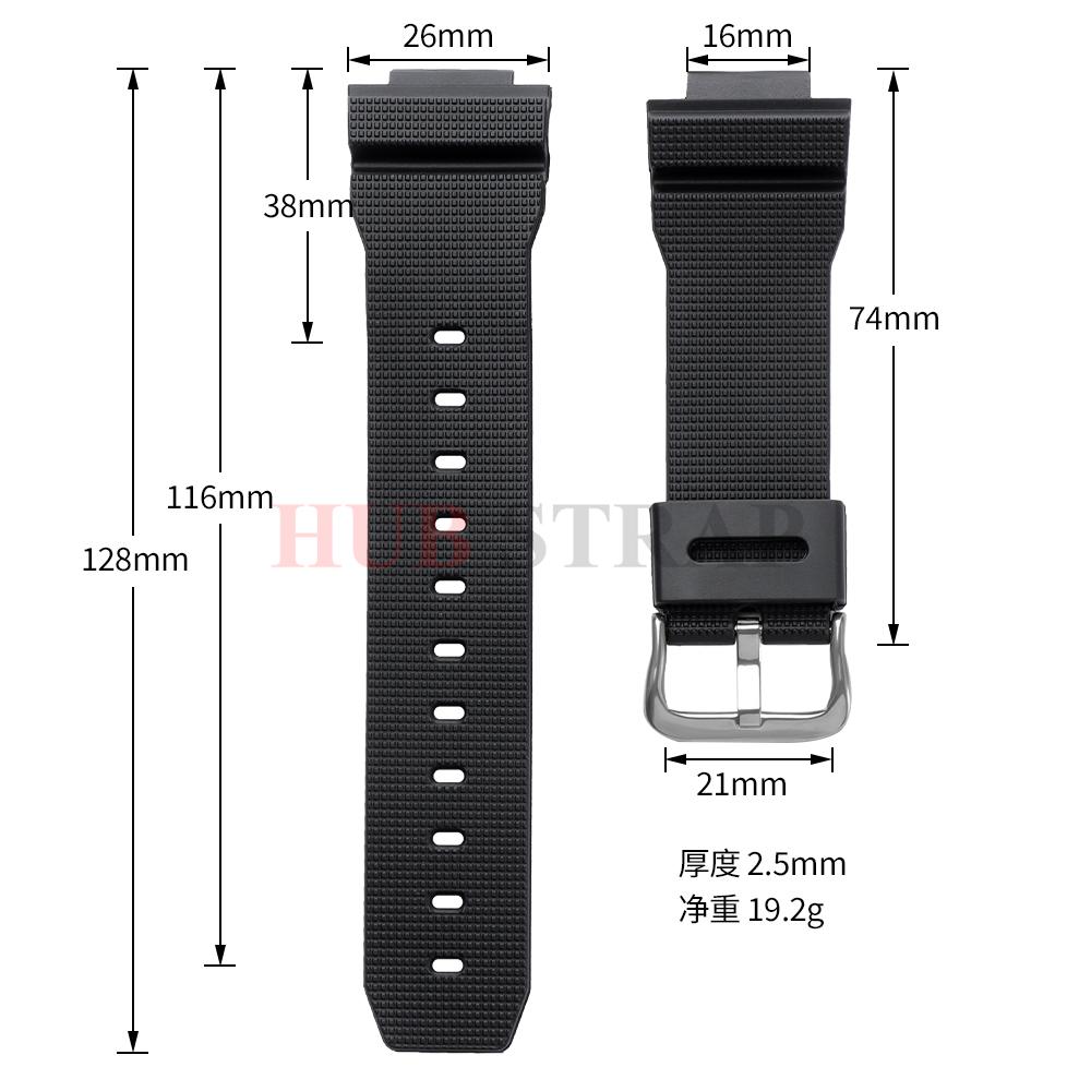 16mm Rubber Watchband for Casio GM-2100 GM-S2100 GA-2100 GM-5600/GA5600 Silicone WatchStrap Men Women Sports Waterproof Bracelet