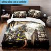 Firefighter's American Pride 3pcs Bedding,Including 1pc Duvet Cover And 2pcs Pillowcases Perfect for Christmas,Ideal for Bedroom, Dormitory