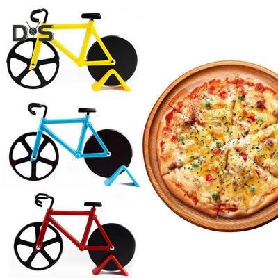SW Neuheit Fahrradform Pizzaschneider Dual-Wheel Slicer Kitchen Home Decor Tool
