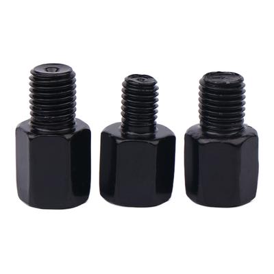2Pcs Motorcycle Rearview Mirrors Conversion Black Mirror Adapters M10 10Mm M8 8Mm Bolt Clockwise Anti-Clock Right Left Thread