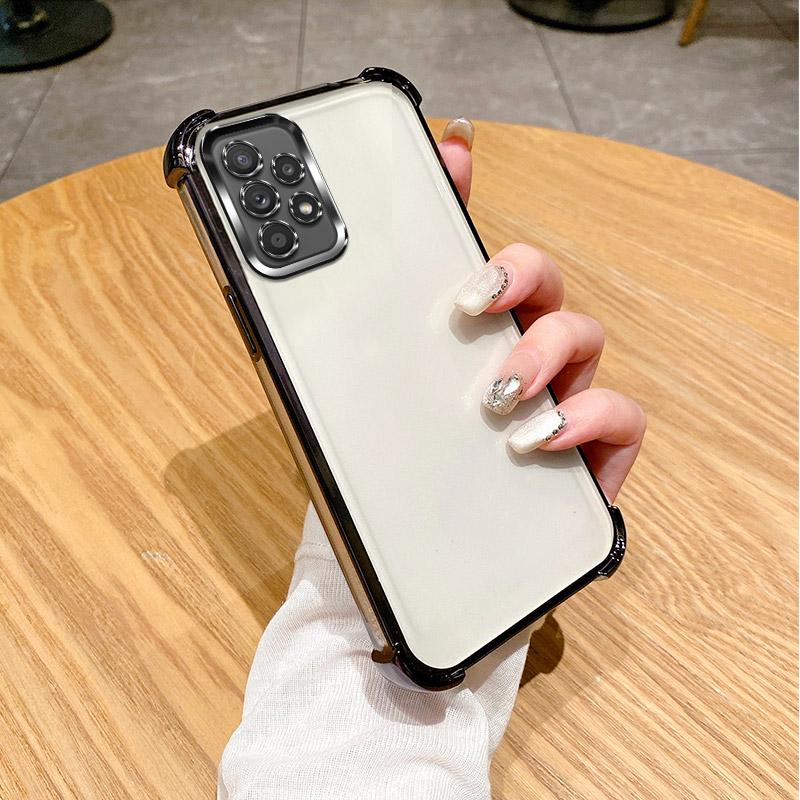 For Samsung A33 Case Galaxy A52 A32 A52S A53 A54 A55 A73 A51 4G Phone Case Four Corners Thickening Shookproof Plating back cover