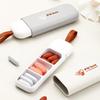 Portable Mini Pill Box Travel Carry On Three Compartments Sealed Moisture Proof Medicine Storage Box