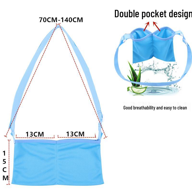 Comfortable and Breathable Post-Mastectomy Shower and Support Drainage Bag for Breast Care