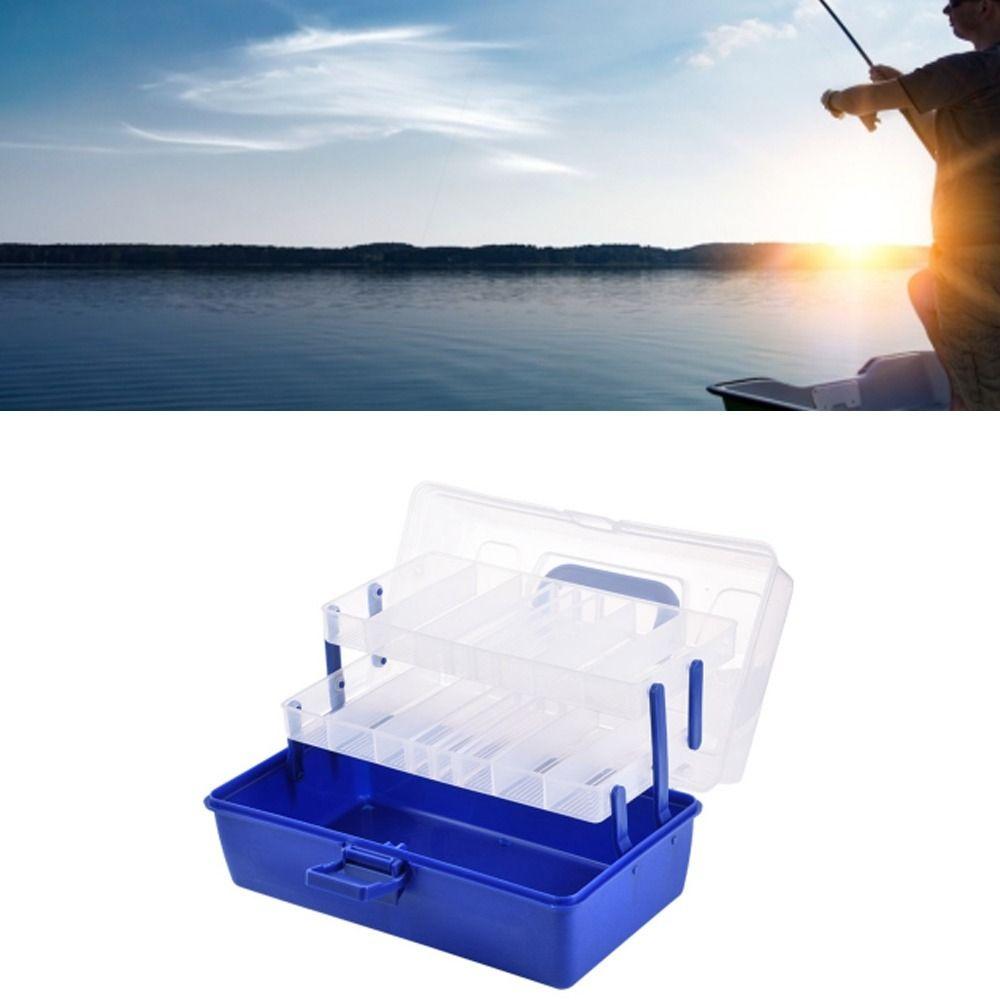 3 Layers Fishing Tackle Storage Box ABS PP Fishing Accessory Box  Outdoor Fishing
