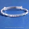 Silver-Plated Sliding Series Bracelet with Stars - Chinese-Style Lucky Charm