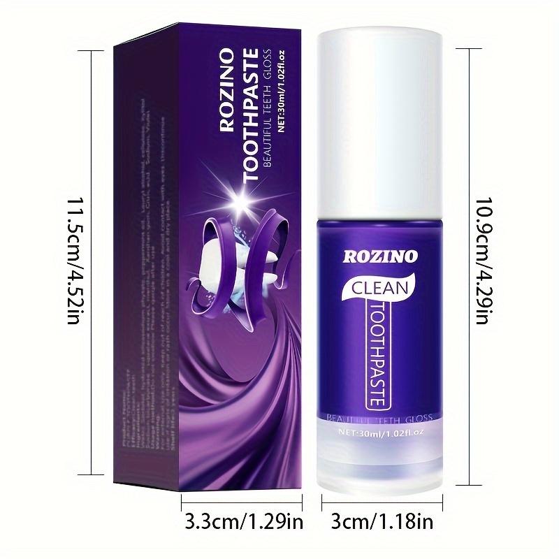 Dentifrice violet pour appareil dentaire, nettoyage en profondeur, haleine fraîche, Booster de blanchiment, 30Ml, idéal pour la maison et les voyages