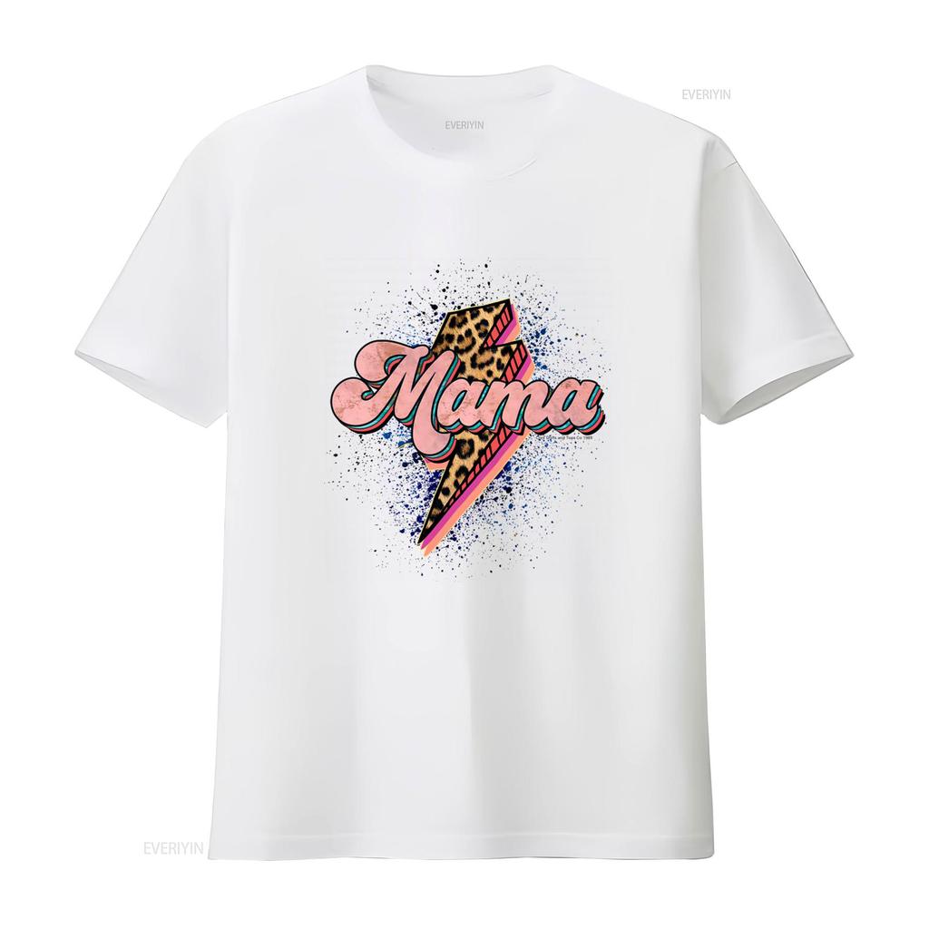 Mama Leopard Bolt T Shirt 1979 Cotton Cool for Fashionable Moms vintage Washed Unisex Stylish Breathable designer clothes