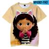 Trička Anime Gabbys DollHouse 3D tisk Streetwear Chlapci Dívky Roztomilé Neformální Móda Tričko větší velikosti Dětská Trička Topy Oblečení