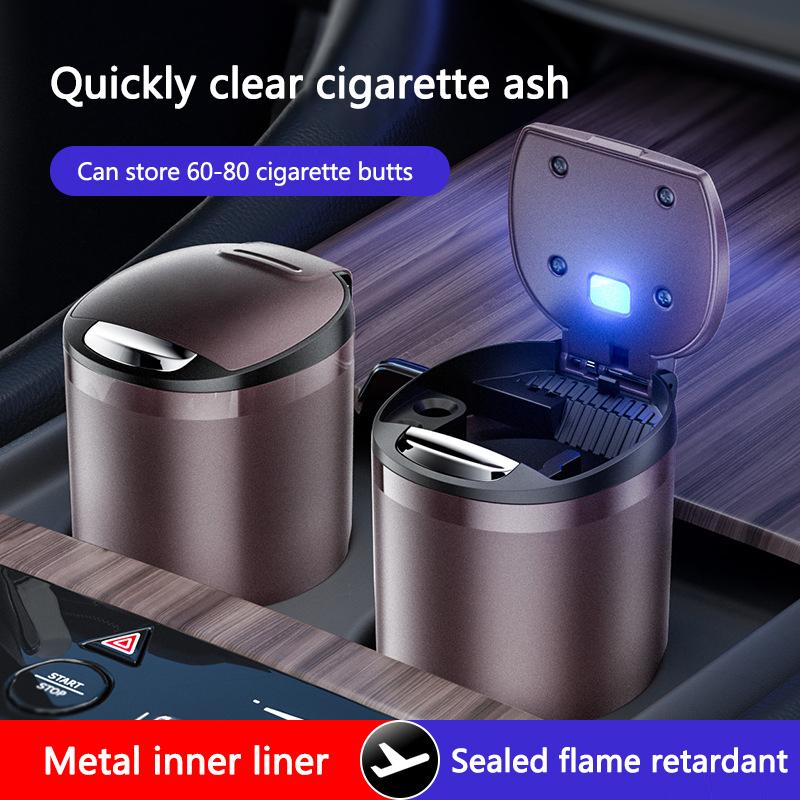 Car Logo Ashtray Portable Garbage Box Storage Holder Accessory For Porsche 911 Cayenne Carrera-GT 928 Panamera Boxster Macan 918