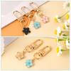 5 Pcs Creative Cherry Blossom Keychain Colorful Flower Bag Pendant Small Gift Decoration Couple Family Keychain Pendant