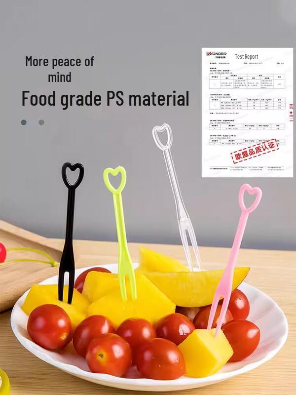 ZISIZ Disposable Plastic Fruit Forks