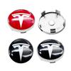 ICTB3 4pcs/set 60mm Tesla Car Wheel Center Hub Cap Cover Emblems Sticker Car Logo Car Styling Accessories for Tesla Model 3 Y S X