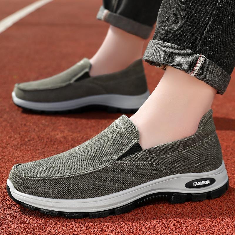 Men's shoes summer new lazy one-pedal casual shoes breathable mesh dad shoes old Beijing cloth shoes men