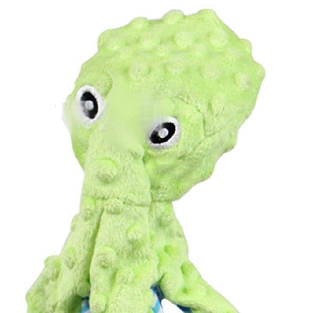 Hund Quietsch Plüschtier Niedliche Oktopus Form Interaktiv Langeweile Reduzieren Stofftier Hund Kauspielzeug für Kleine