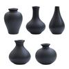 5Pcs/Set Black White Ceramics Flower Vase Modern Flower Holder Container Home Office Table Centerpiece Decorative Floral Plants Vase