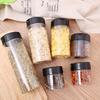 1Pcs with Butterfly Lids Labels Seasoning Bottle Double Cover Clear Spice Jars 100ml-300ml Plastic Kitchen Gadget