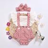 Leopard Print Baby Romper Set: Summer Bodysuit & Headband for Girls