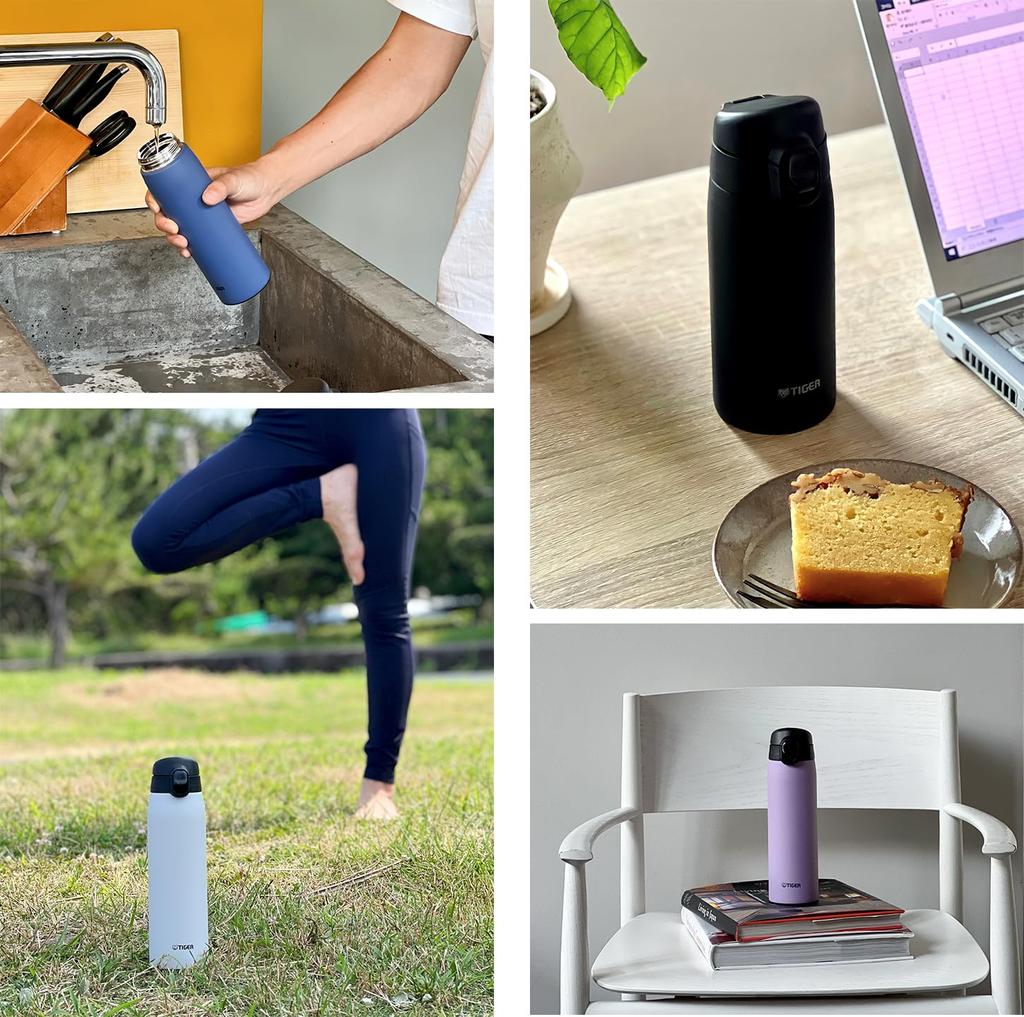 Tiger Thermos Tiger Water Bottle 600ml One Touch Mug Bottle Stainless Steel Bottle Vacuum Insulated Bottle Thermal Insulation Can Be Used In a Tumbler