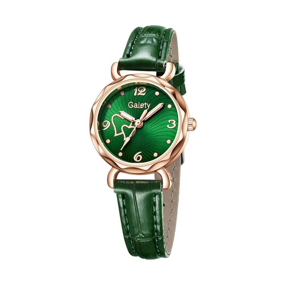 Digital Disc Love Women's Watch Niche Light Luxury Belt Quartz Watch High-end Watch Set Does Not Fade