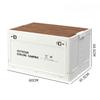 Side Door Wheels Folding Box Camping Outdoor Wooden Lid Storage Trunk for Clothes Books Stall Box Organizer