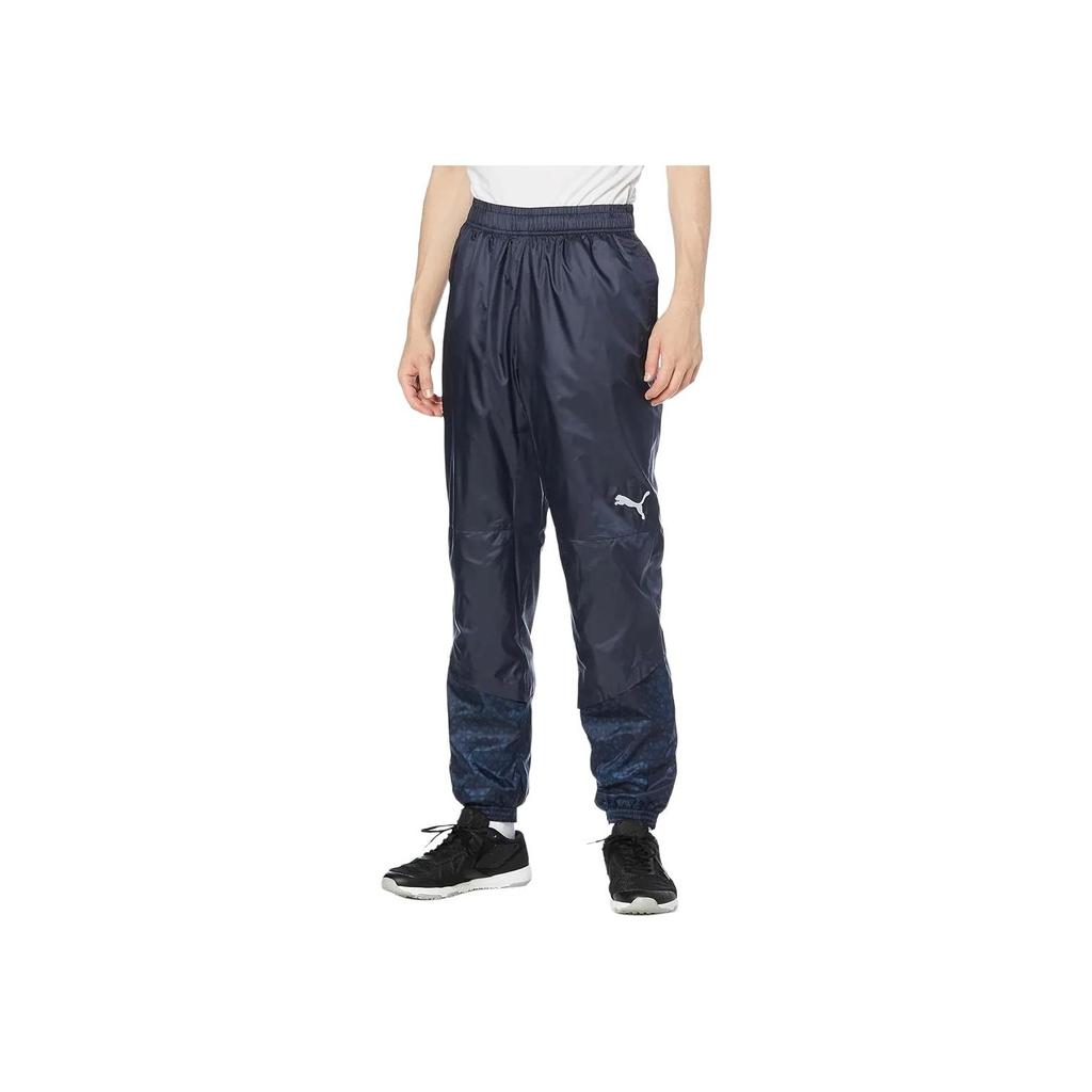 Puma Printed Cuffed Casual Knit Sports Pants Men bottoms Navy-Blue 658813-06