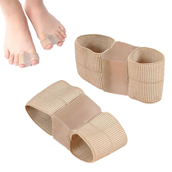 2Pcs Toe Separator Silicone Soft Gel Pedicure Tool for Toe Valgus Overlapping Correction Breathable Elastic Toe Spacer Skin-friendly Foot Care