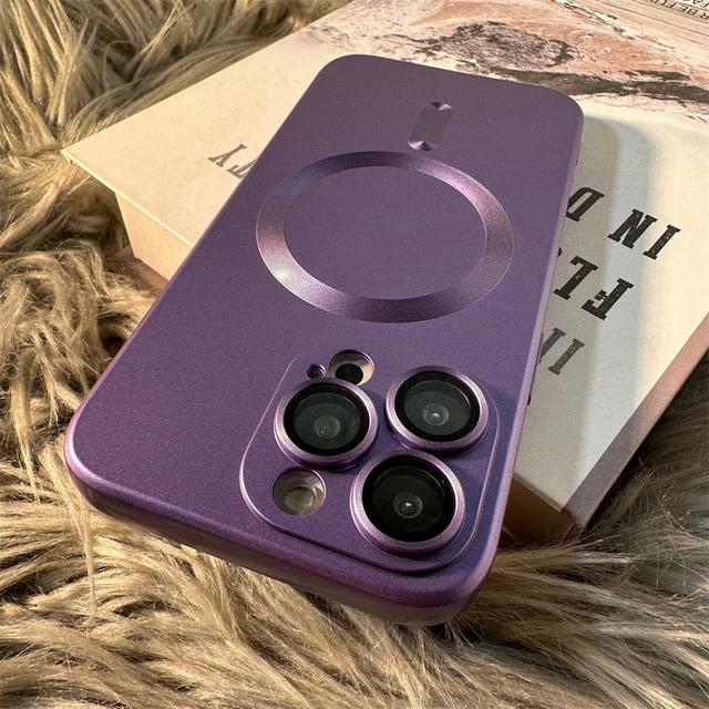 Luxury Matte For Magsafe Magnetic Wireless Charging Case For Iphone 11 12 13 14 Pro Max Plus Lens Shockproof Silicone Soft Cover